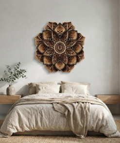 Mandala Echo Lotus Marrón Claro