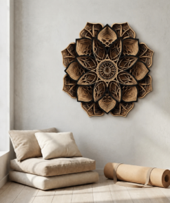 Mandala Echo Lotus Marrón Claro