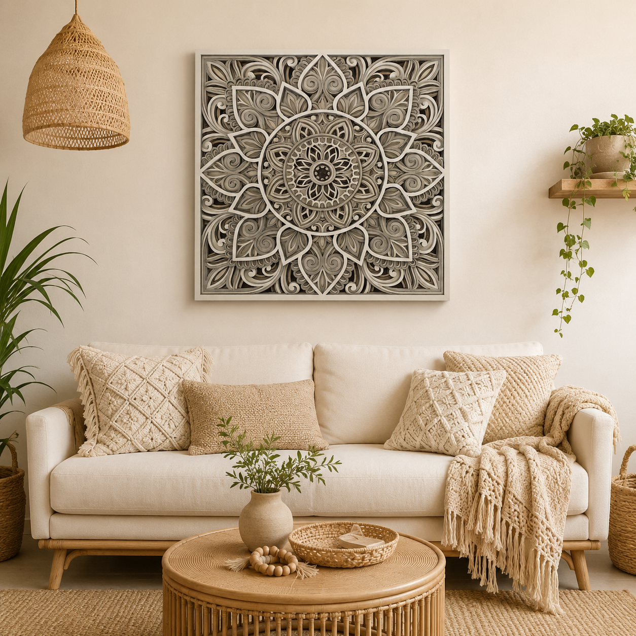 Ivory Serenity Mandala