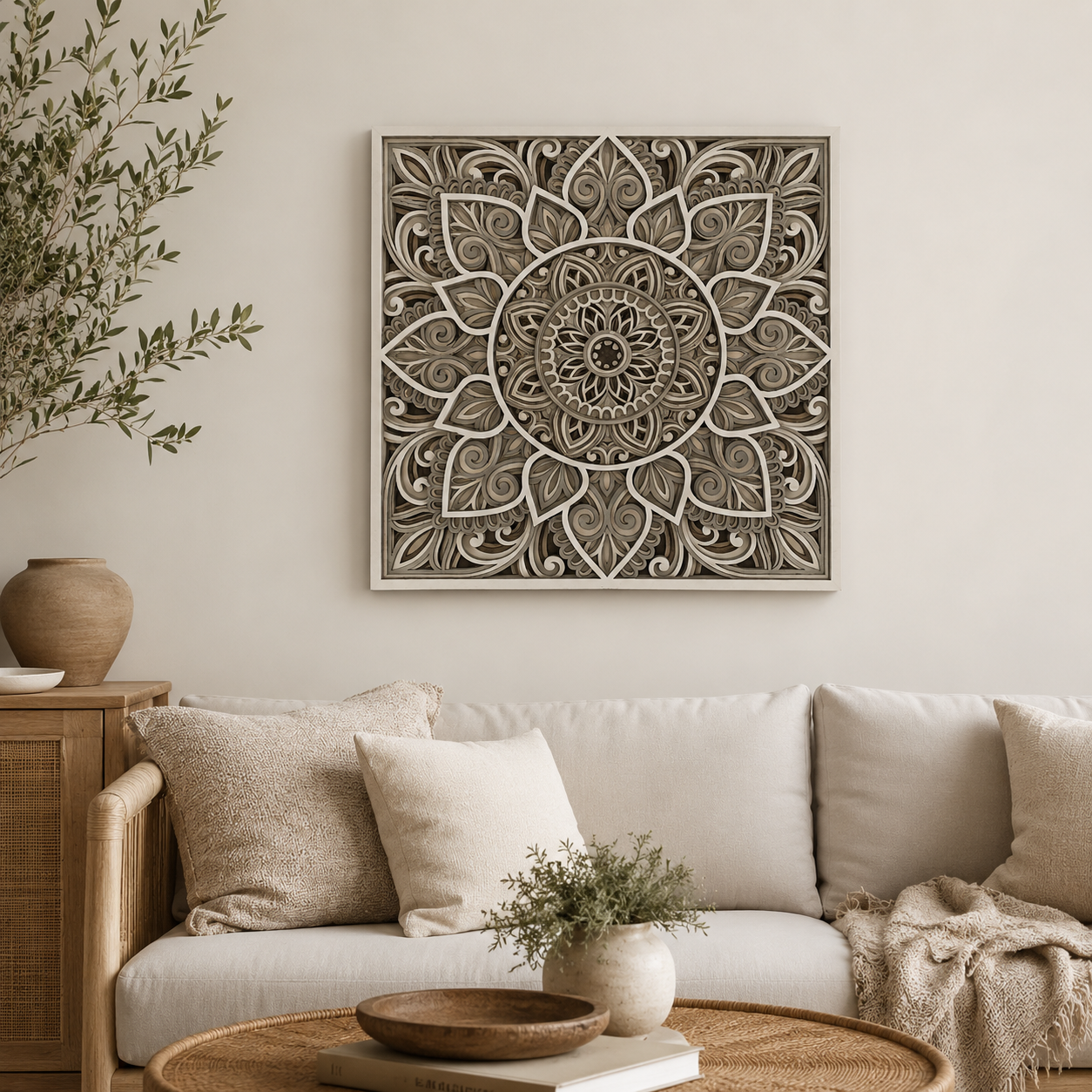 Ivory Serenity Mandala