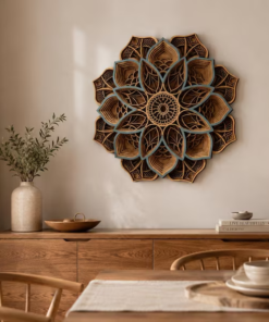 Mandala Echo Lotus Marrón Claro