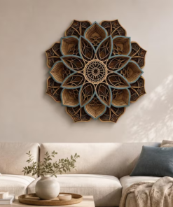 Mandala Echo Lotus Marrón Claro